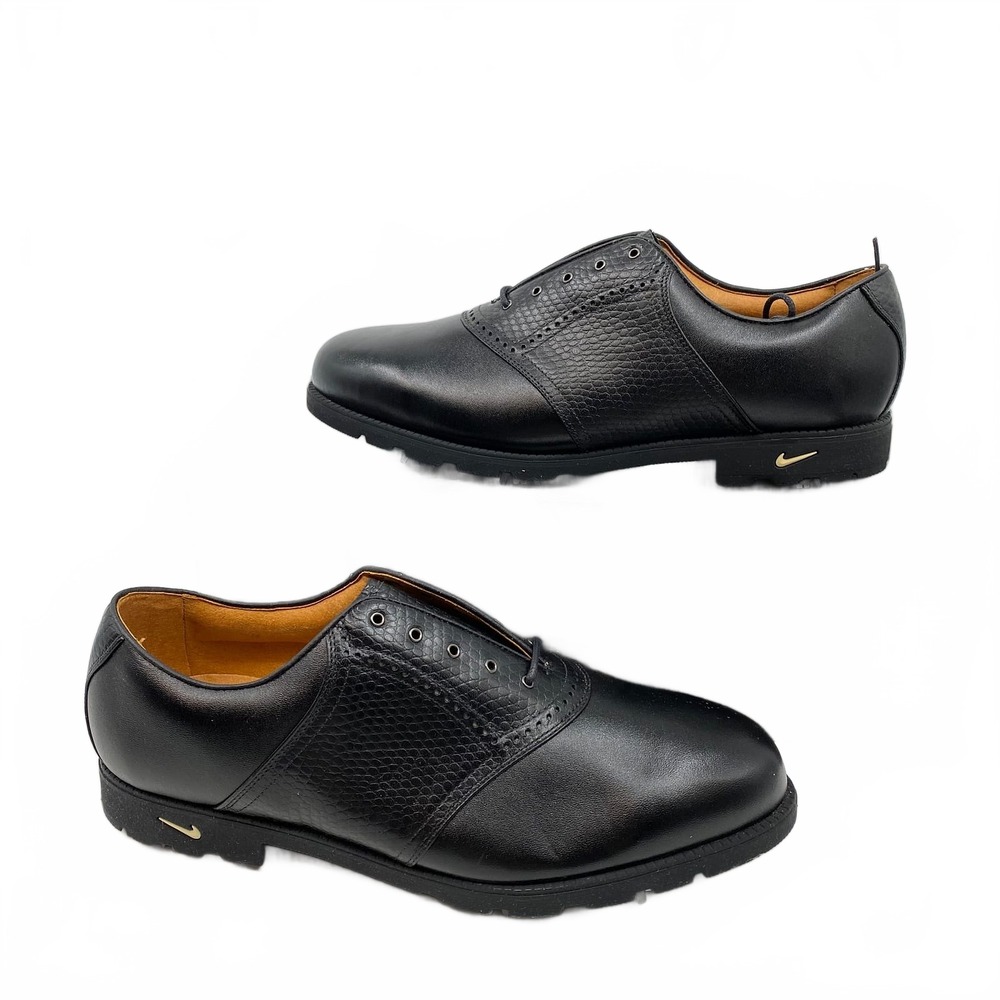 Nike Black Leather Oxford Golf Shoes | Men’s 10.5 Regular